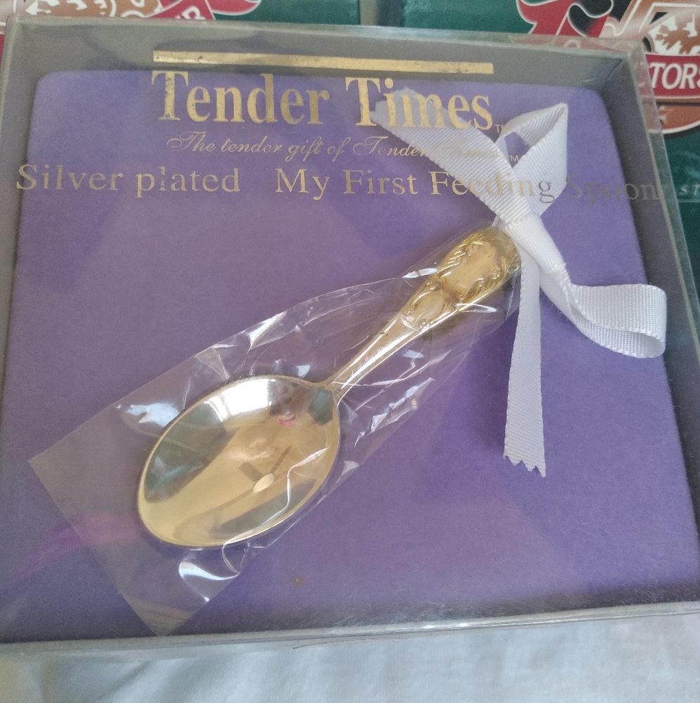 Silver plated baby spoon